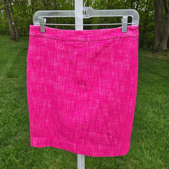Banana Republic Pencil Skirt Bright Pink Tweed Barbiecore Career size 6 - Picture 1 of 13